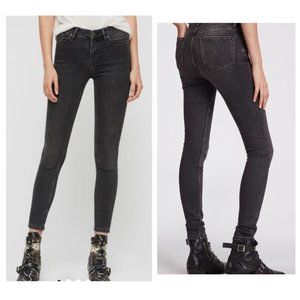 ALL SAINTS Grace Ankle Jean, Washed Black